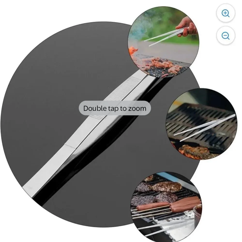 STAINLESS STEEL FOOD TWEEZERS